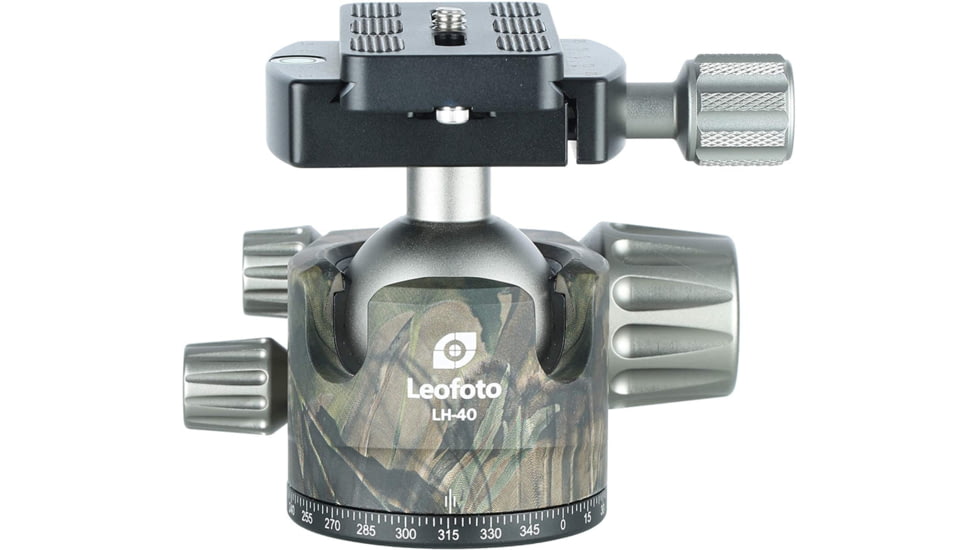 Leofoto LH-40 Series Low Profile Ball Head &amp; QR Plate, Arca, Camo, LH-40-CAMO