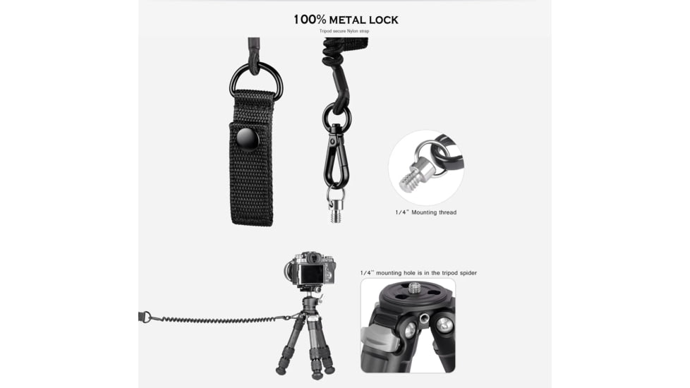 Leofoto LT-S1 Tripod Secure Nylon Strap, Black, LT-S1