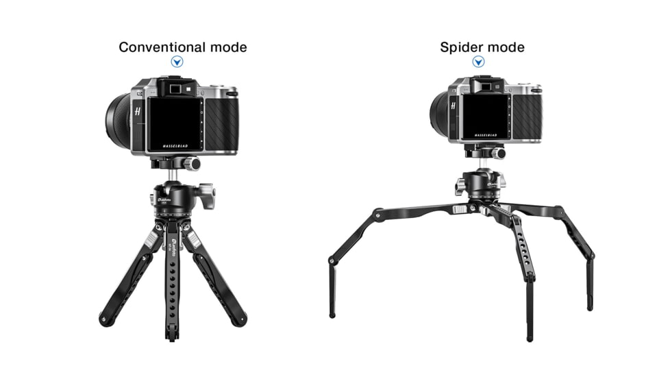 Leofoto MT-04/LH-30 Folding Aluminum Mini Tripod w/ Ball Head Set and Bag, Black, MT-04+LH-30