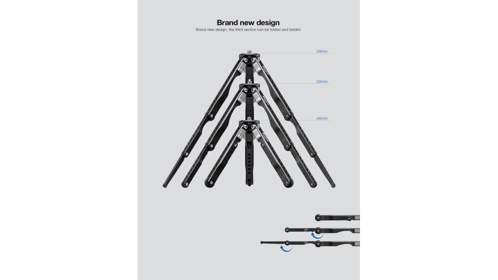 Leofoto MT-04/LH-30 Folding Aluminum Mini Tripod w/ Ball Head Set and Bag, Black, MT-04+LH-30