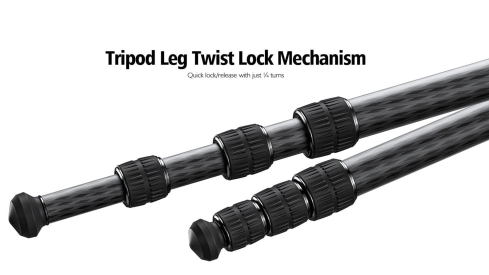 Leofoto SA-403CX/MA-40X Outdoors Tripod w/ Rapid Lock Ballhead, Black, SA-403CX+MA-40X