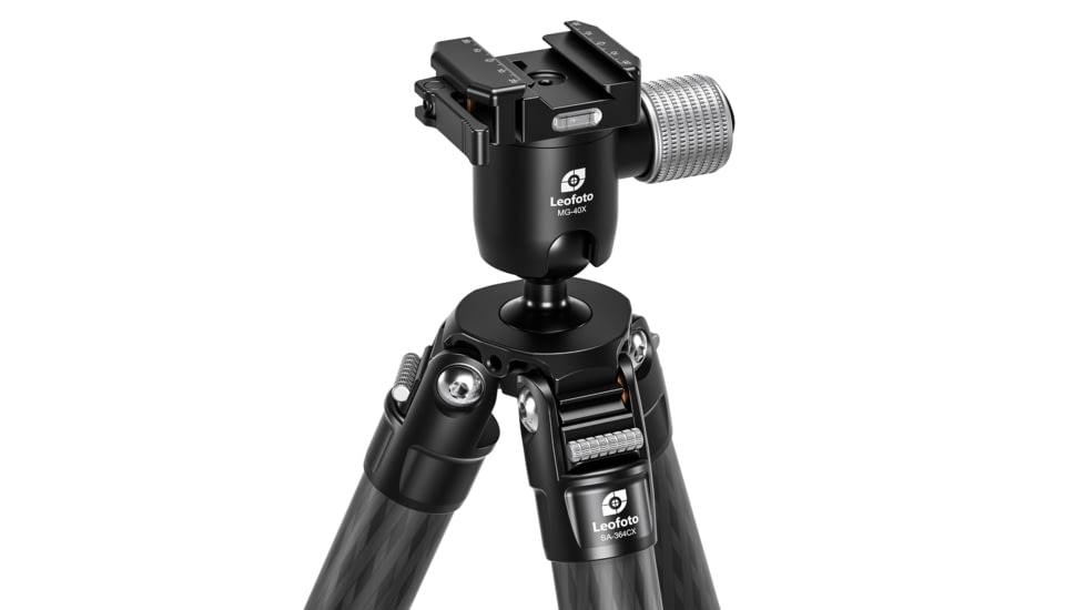 Leofoto SA-324CLX Long/MG-40X Outdoors Tripod w/ Rapid Lock Ballhead, Black, SA-324CLX+MG-40X