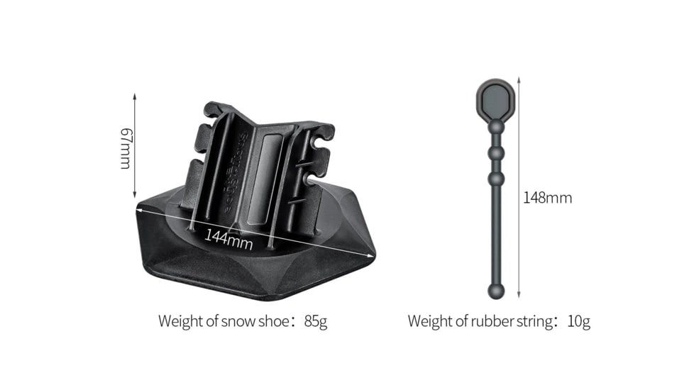Leofoto TFW-2 Universal Snow / Sand Shoes 144mm Feet For Tripod - Set of 4, Black, TFW-2