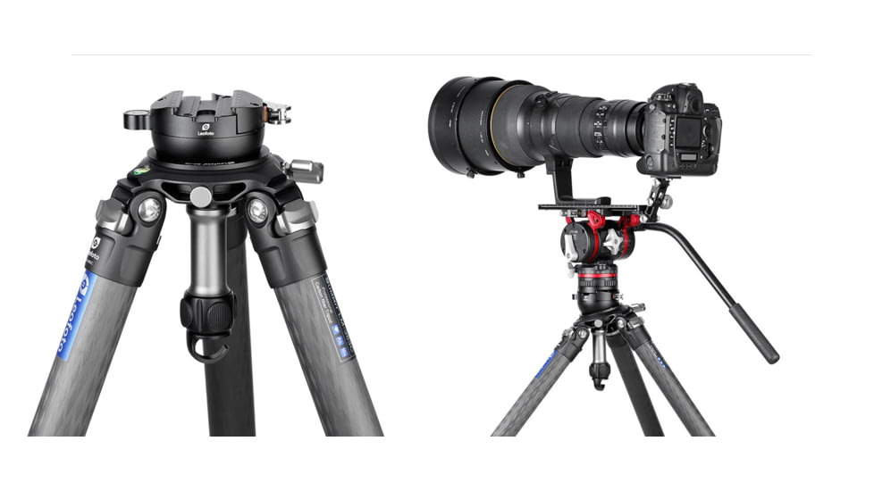 Leofoto YB-75LC Leveling Base w/ Handle for 75mm Bowl, Arca, Black, YB-75LC