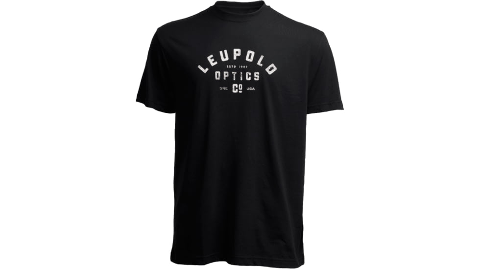 Leupold Distressed Badge Graphic T-Shirt, Medium, Black, 186538