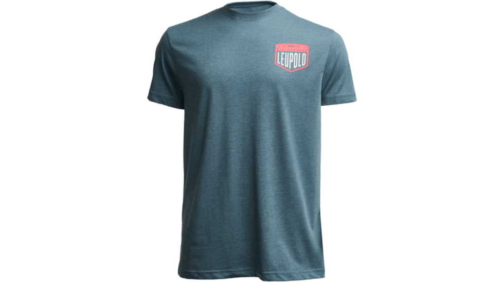 Leupold Riflescopes Badge Graphic T-Shirt, Extra Large, Indigo, 186504
