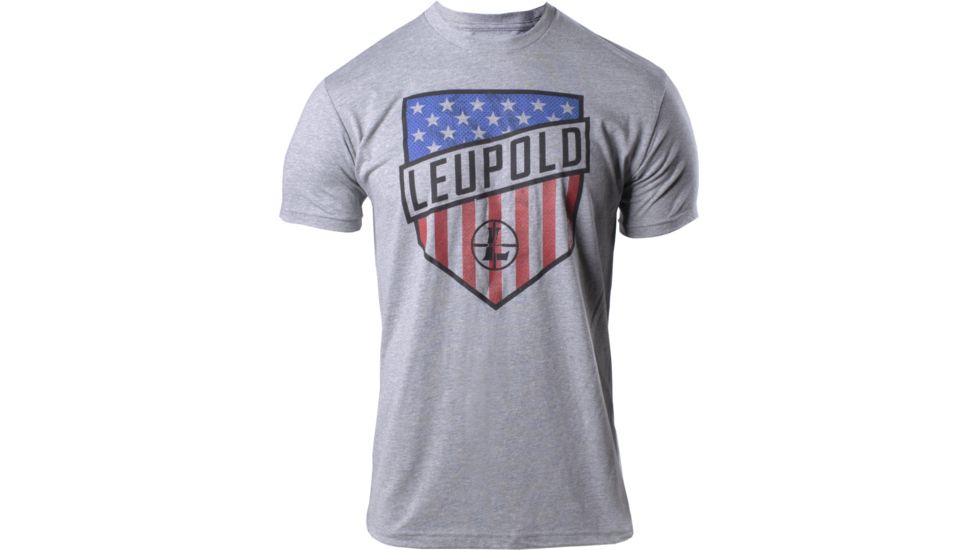 Leupold Stars and Stripes Premium Tee - Mens, Grey, M, 179133
