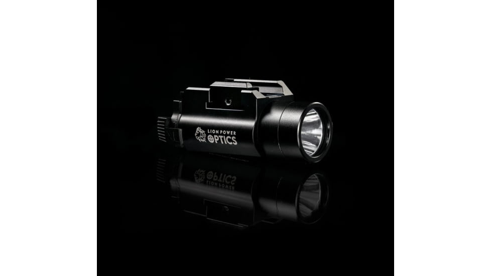 Lion Power Optics 450 Lumens LED Tactical Weapon Light for Handgun/Long Gun, CR123A, Black, LPO550