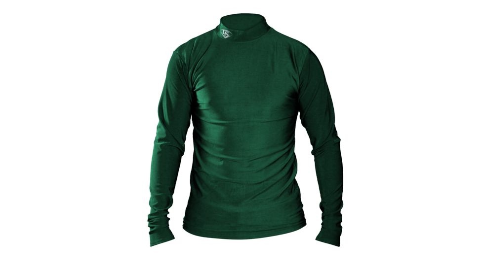 Louisville Slugger Adult Slugger Cold Weather Thermal Tech Long Sleeve Shirt,Dark Green,2XL LS1535-AXXL-DK