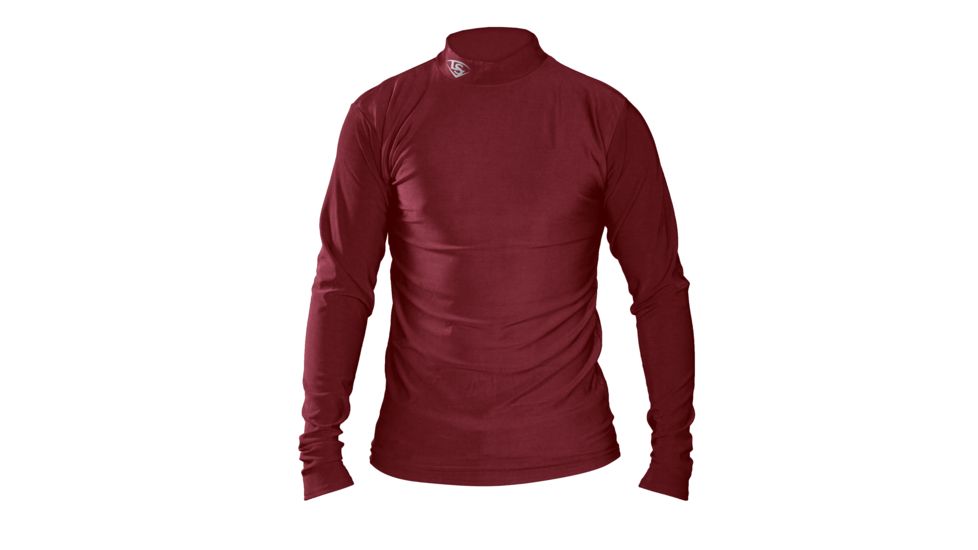 Louisville Slugger Adult Slugger Cold Weather Thermal Tech Long Sleeve Shirt,Maroon,Large LS1535-AL-MR