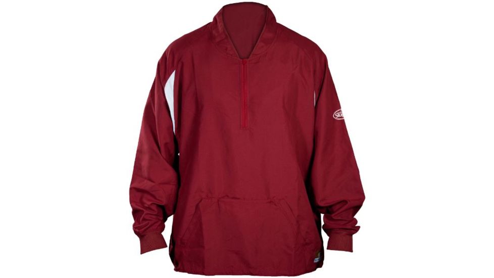 Louisville Slugger Adult Slugger Batting Cage Pull-Over Long Sleeve,Maroon,Large LS1432-AL-MR