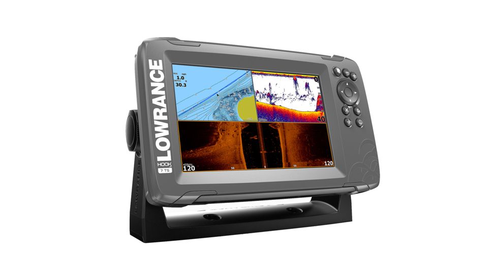 Lowrance 7" Chartplotter/Fishfinder TripleShot Transom Mount Transducer w/Nav+ Chart HOOK²-7 67561