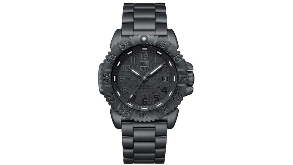 Luminox Colormark 3150, Black Dial, PVD Steel Bracelet NS3152.BO