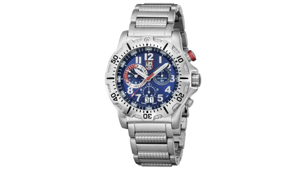 LUMINOX Dive Chrono Watch, w/ Steel Bracelet, Blue/Silver, 44mm A.8154.RP