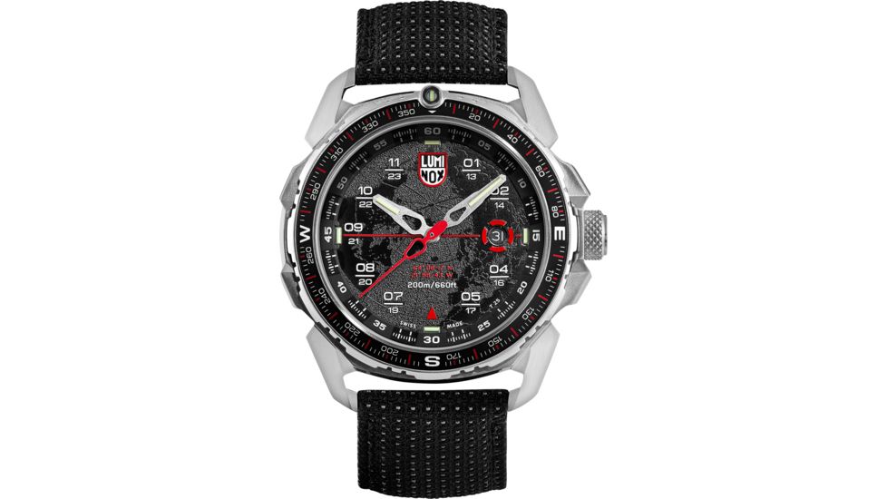 Luminox Ice Sar Arctic Steel Watches, Black/Red, 46 mm, 1201