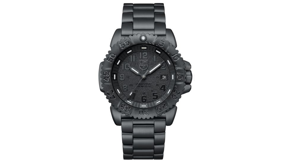 LUMINOX Navy Seal Steel Colormark Watch, Black/Dk Grey, 44mm A.3152.BO