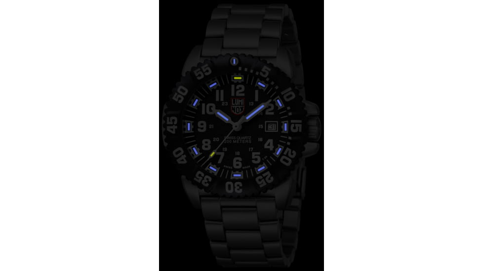 LUMINOX Navy Seal Steel Colormark Watch, Black/White, 44mm A.3152