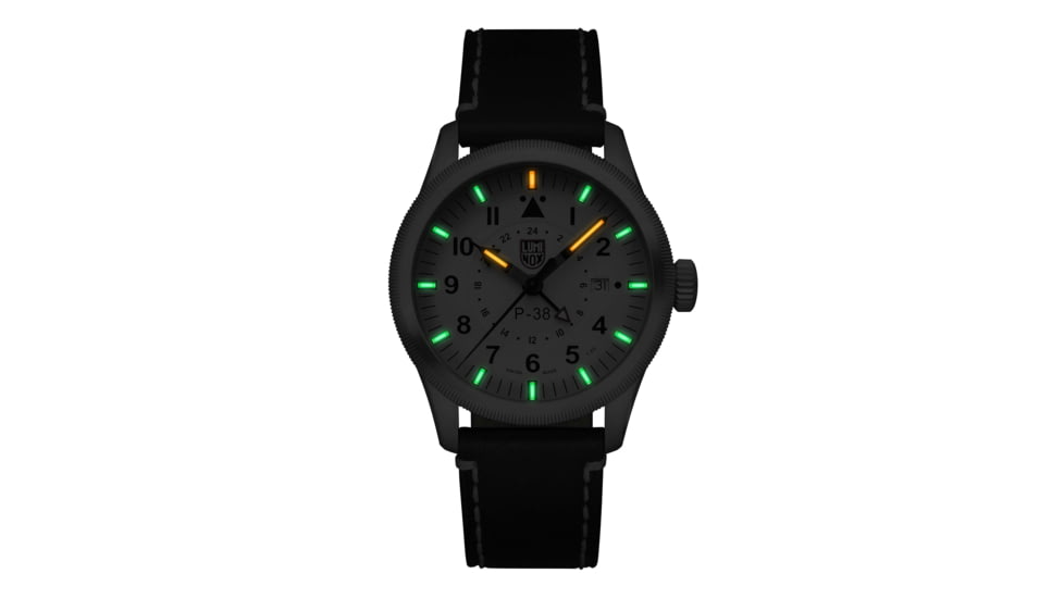 Luminox P-38 Lightening 9520 Series Watch, Beige/Black, 42mm, XA.9527