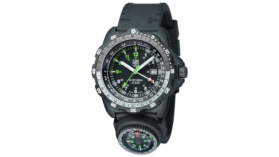 LUMINOX Recon Nav SPC Land Watch, Black/White/Green, 46mm A.8831.KM