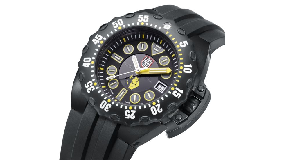 LUMINOX Scott Cassell Special Edition, Black/Yellow/White, 44mm A.1526
