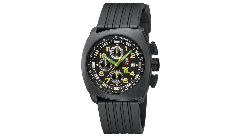 LUMINOX Tony Kanaan Chronograph Watch, Black/Yellow, 44mm A.1101