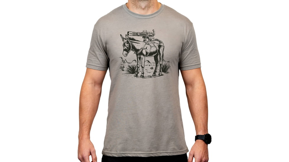 Magpul Industries Burro CVC Graphic T-Shirts - Men's, Stone Gray Heather Cotton/Polyester Short Sleeve, 3XL, MAG1528-041-3XL
