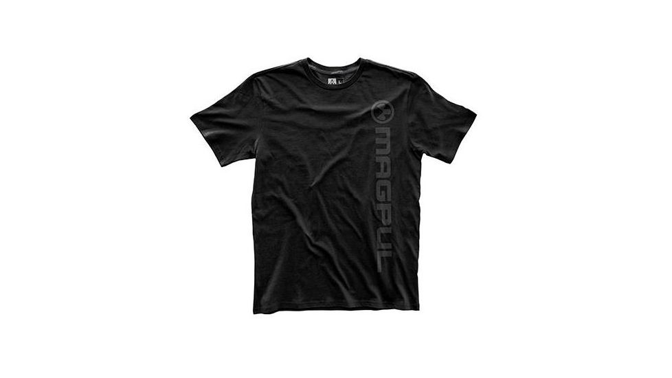 Magpul Industries Fine Cotton Vertical Logo T-Shirt,Black,Medium MPIMAG746-001-M