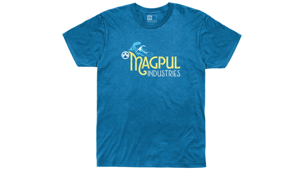 Magpul Industries Hang 30 Graphic T-Shirts - Men's, Blend Royal Heather Cotton/Polyester Short Sleeve, Medium, MAG1216-424