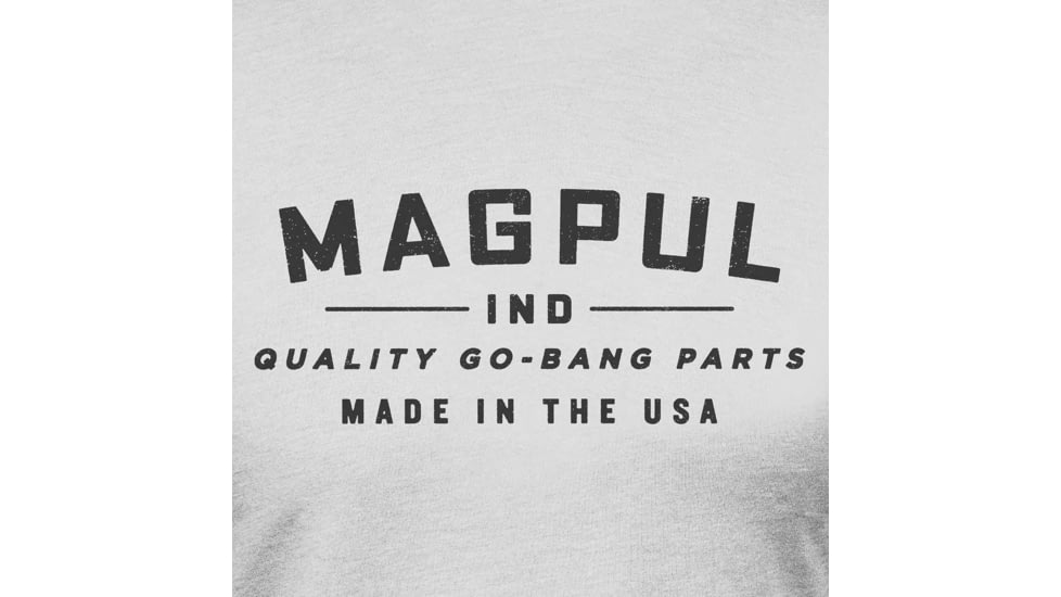 Magpul MAG1112-041-S Go Bang Parts Stone Gray Heather Cotton/Polyester Short Sl