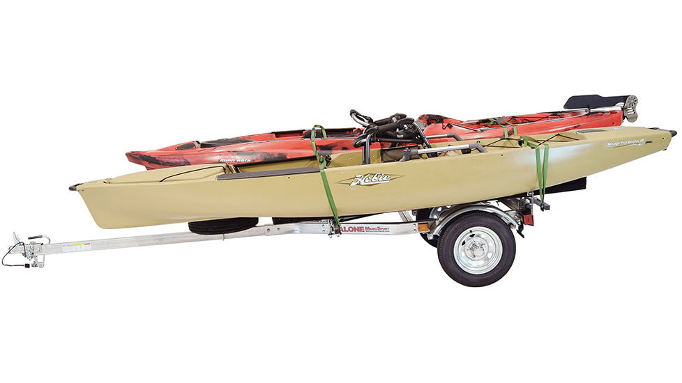 Malone Auto Racks MicroSport LowBed 2 Kayak Trailer Package, 2 Sets Bunks and Spare Tire, MPG464-LBB