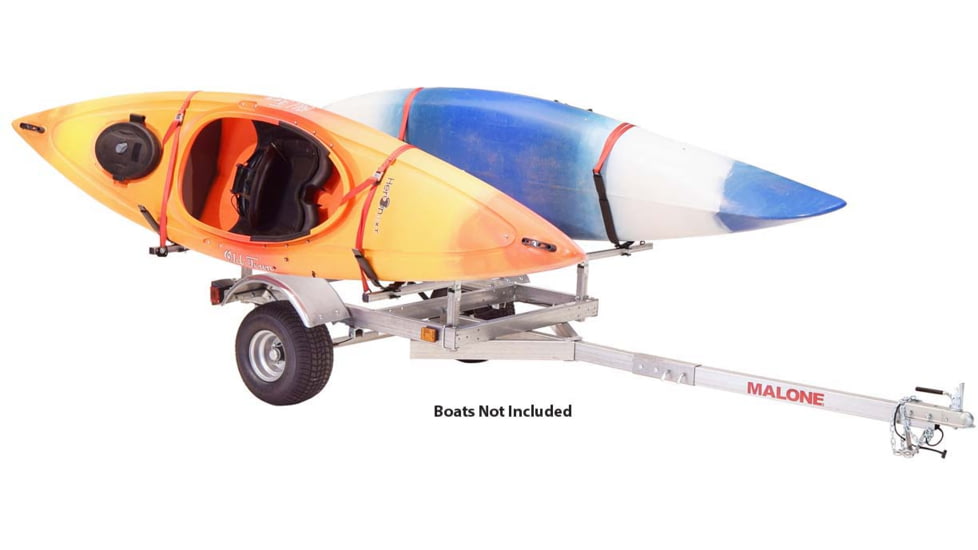 Malone Auto Racks XtraLight LowMax 2 Kayak Trailer Package, 2 J-Racks, MPG596XJ2