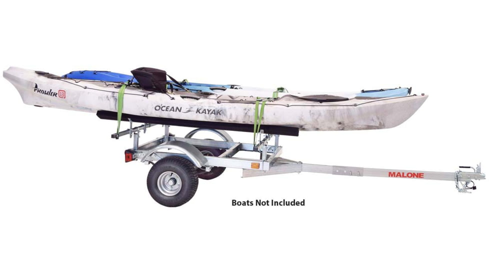 Malone Auto Racks XtraLight LowMax 2 Kayak Trailer Package, 2 Sets Bunks, MPG596XB2