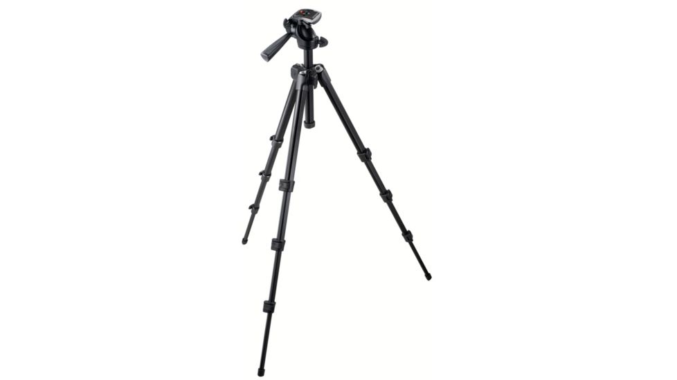 Manfrotto Compact Tripod 7301YB with 3-Way head and New Leg Angle Selectors