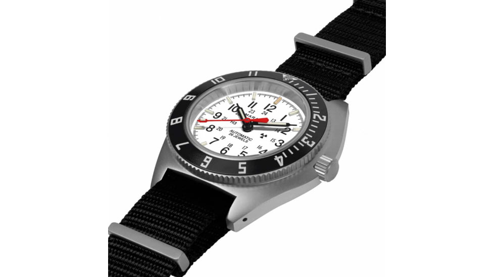 Marathon Arctic Steel Navigator w/ Date Automatic Unisex Watches, 41mm, Sapphire, Nylon Defstan Strap, Black, WW194030SS-0503