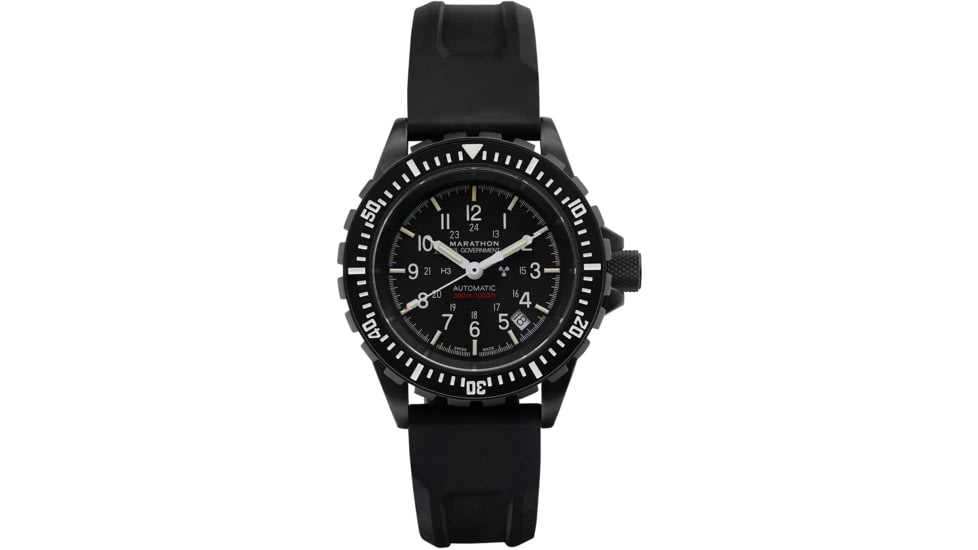 Marathon GSAR Unisex Anthracite Automatic Diver's Watch - US Gov, 41mm, IP, Black, Rubber, WW194006BK-0030