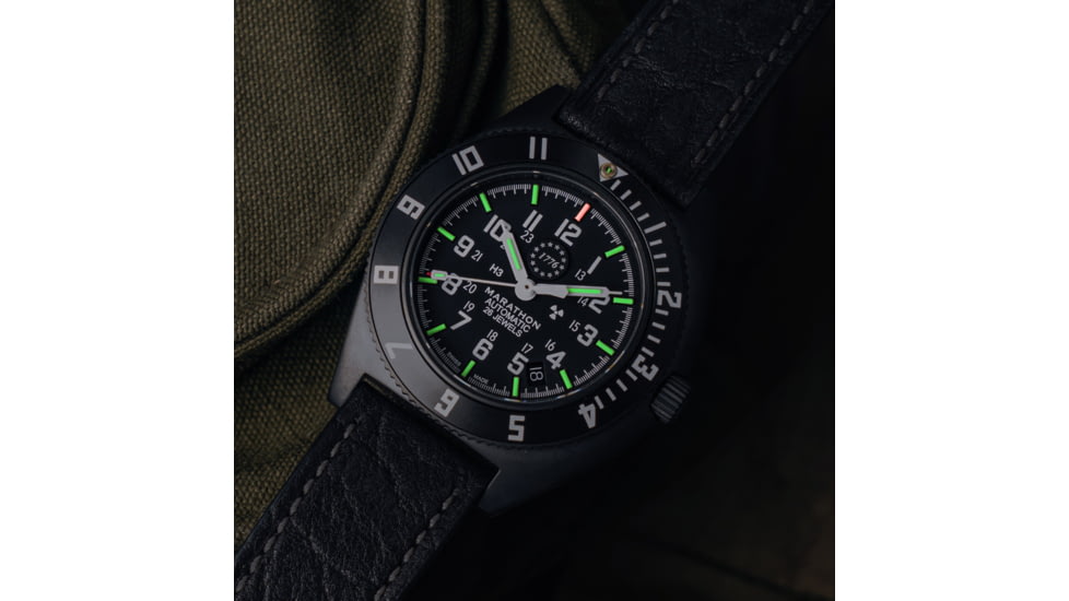 Marathon Limited 250 Edition SSNAV-D Auto Unisex Watch, 41mm Case Diameter, Leather, Black, WW194030AN-US250 