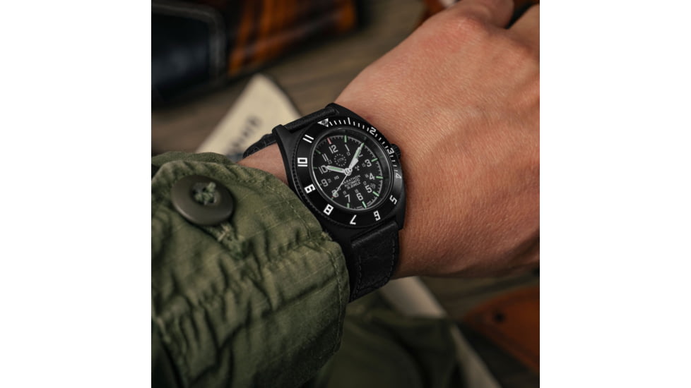 Marathon Limited 250 Edition SSNAV-D Auto Unisex Watch, 41mm Case Diameter, Leather, Black, WW194030AN-US250 