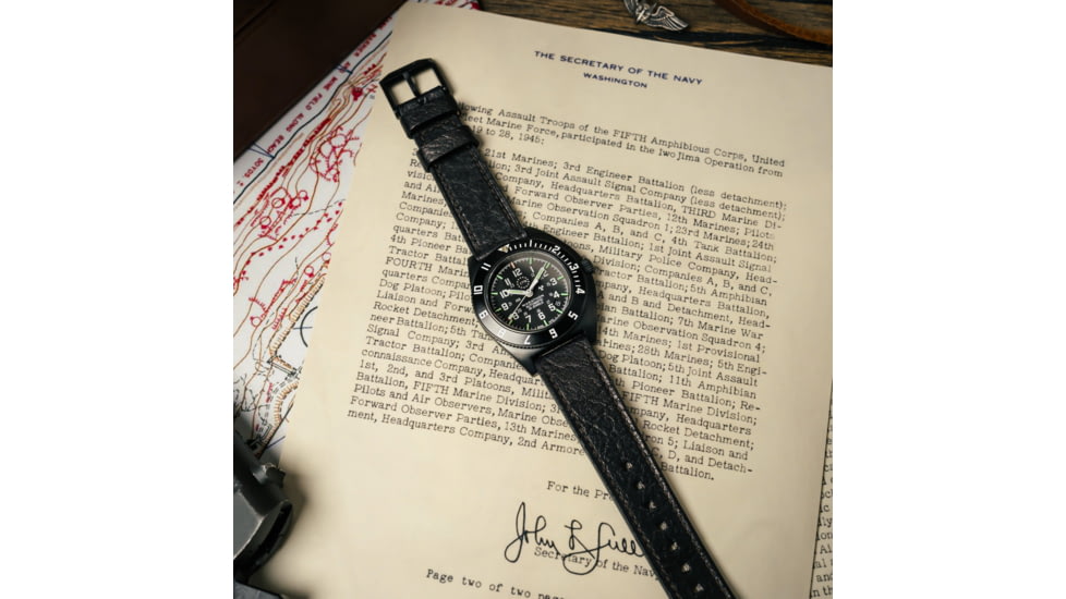 Marathon Limited 250 Edition SSNAV-D Auto Unisex Watch, 41mm Case Diameter, Leather, Black, WW194030AN-US250 