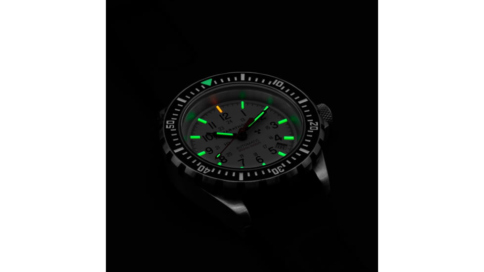 Marathon Arctic Edition Large Divers Automatic Watches, NGM, Canadian Logo Bracelet, White Dial, 41mm Diameter / 14mm Thickness, WW194006-00-01-3-001-0003