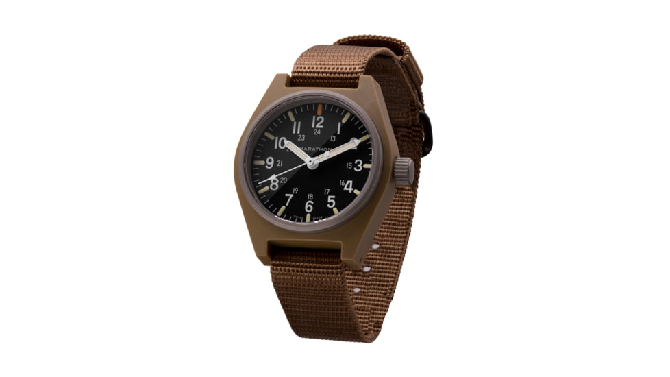 Marathon General Purpose Quartz Wristwatch w/ Maraglo, Desert Tan, WW194009DT-0103