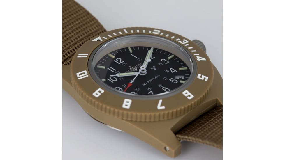 Marathon Pilots Navigator Wristwatch w/Date and Tritium, Duvdevan Wristwatch, Desert Tan, WW194013DT-0602