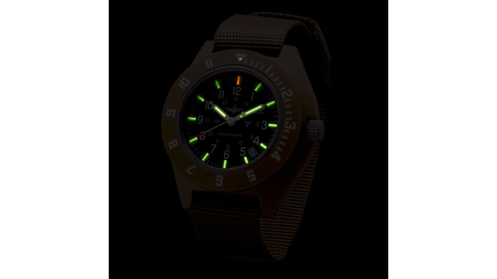 Marathon Pilots Navigator Wristwatch w/Date and Tritium, Duvdevan Wristwatch, Desert Tan, WW194013DT-0602