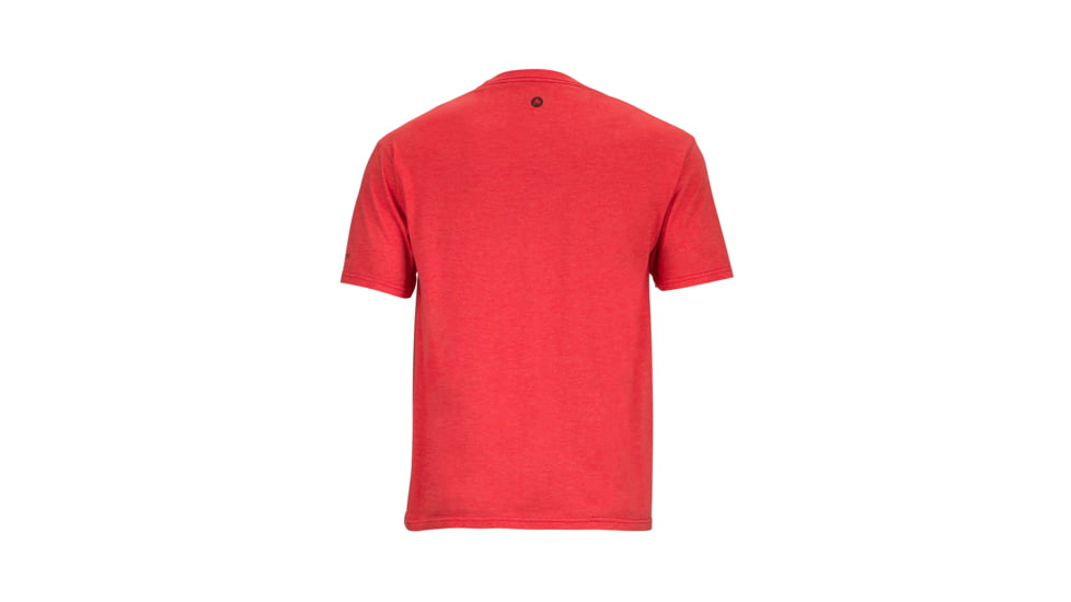 Marmot Mens Coastal Tee Short Sleeve, New Red Heather, M, 42430-6910-M