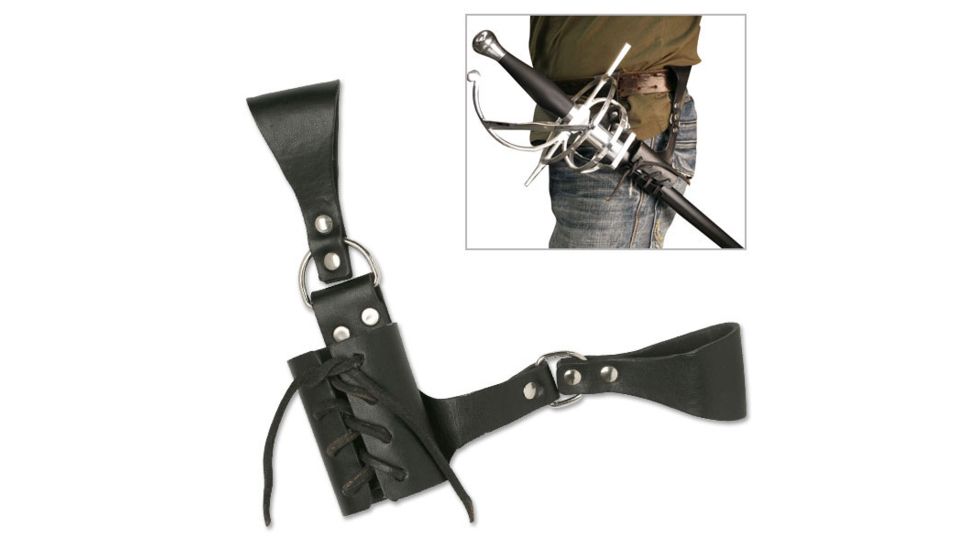 Master Cutlery Universal Leather Sword Frog 8&quot; Overall PK-6182