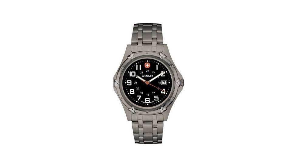 Wenger Standard Issue XL Titanium Watch - Men's Stainless Steel Water Resistant Watch