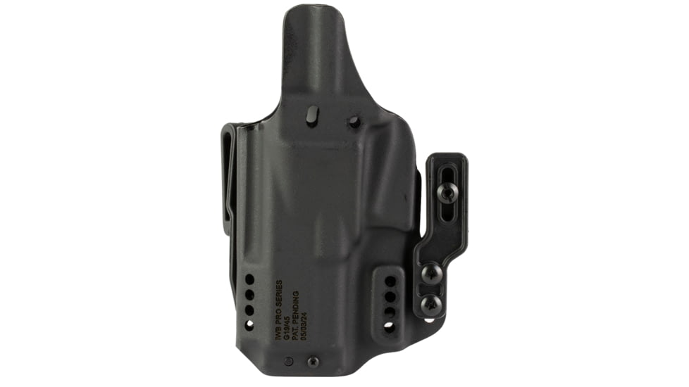 Mission First Tactical Pro Holster, Inside Waistband Holster, Ambidextrous, Black, Glock 43X W/Wo Red Dot, H3-GL-1-BR1 H8-GL-3