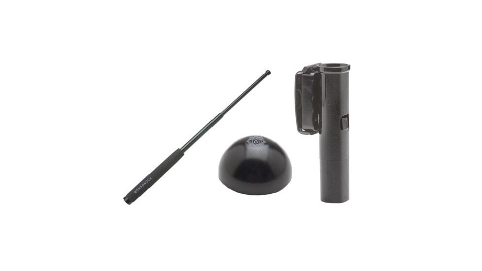 Monadnock Patrol Kit 2620 w/21in Baton in Black Chrome w/Foam Grip &amp; Hindi Baton Cap, and a 360 Degree Swivel Baton Holder in Plain Black 1001592