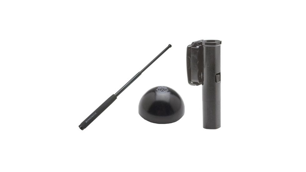 Monadnock Patrol Kit 2632 w/26in Baton in Black Chrome w/Foam Grip &amp; Hindi Baton Cap, and a 360 Degree Swivel Baton Holder in BasketWeave Black 1001598