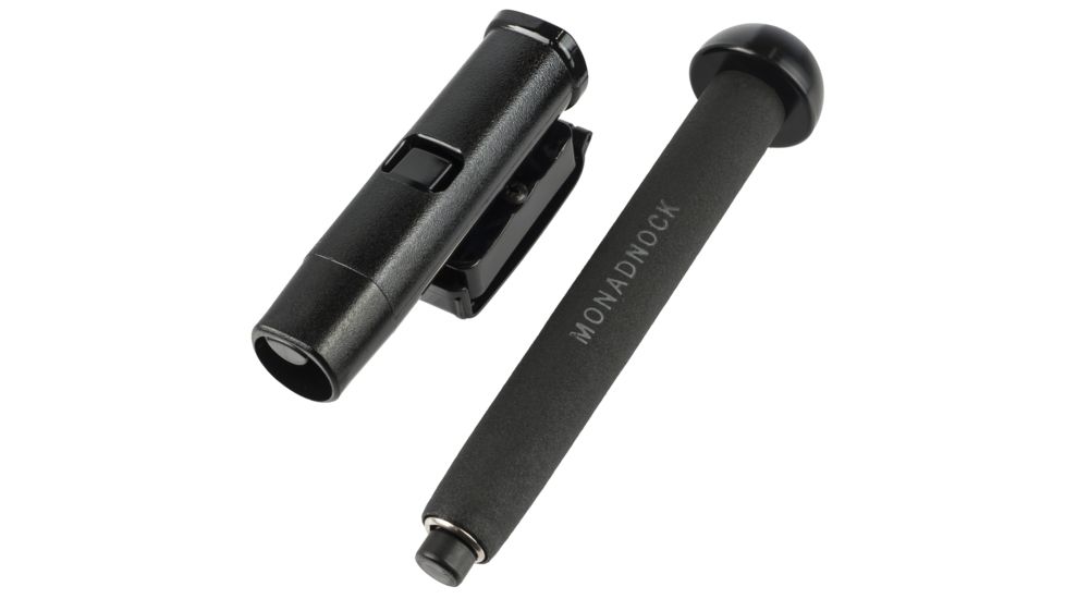 LENGTH=139-#####-Monadnock Patrol Kit w/21in Baton in Black Chrome w/Foam Grip &amp; Hindi Baton Cap, and a 45 Degree Swivel Baton Holder in Plain Black 1011429