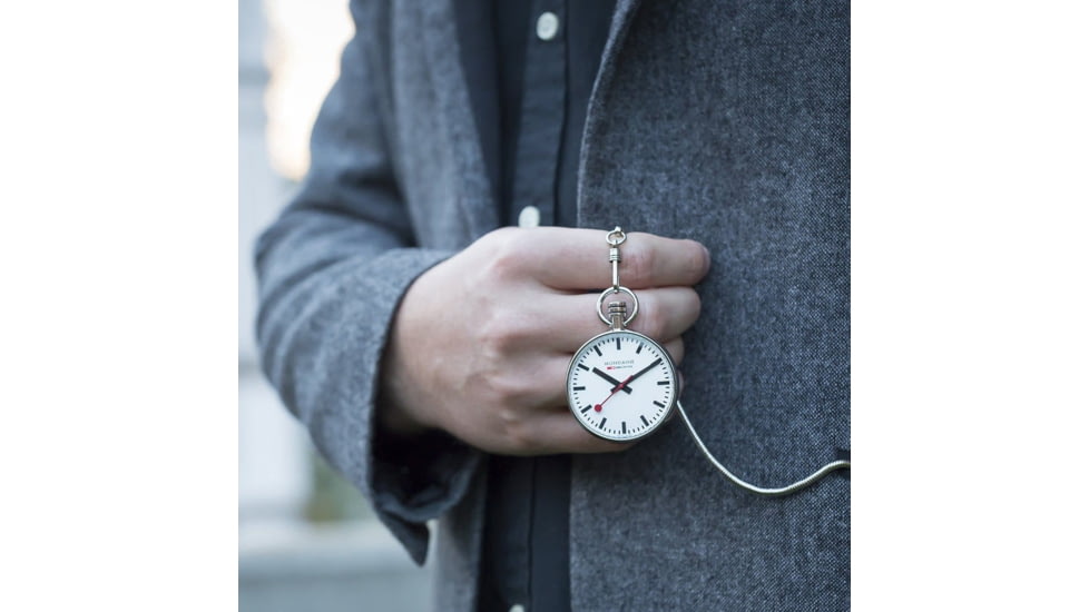 Mondaine Pocket Watch, Silver, 43mm, A660.30316.11SBB